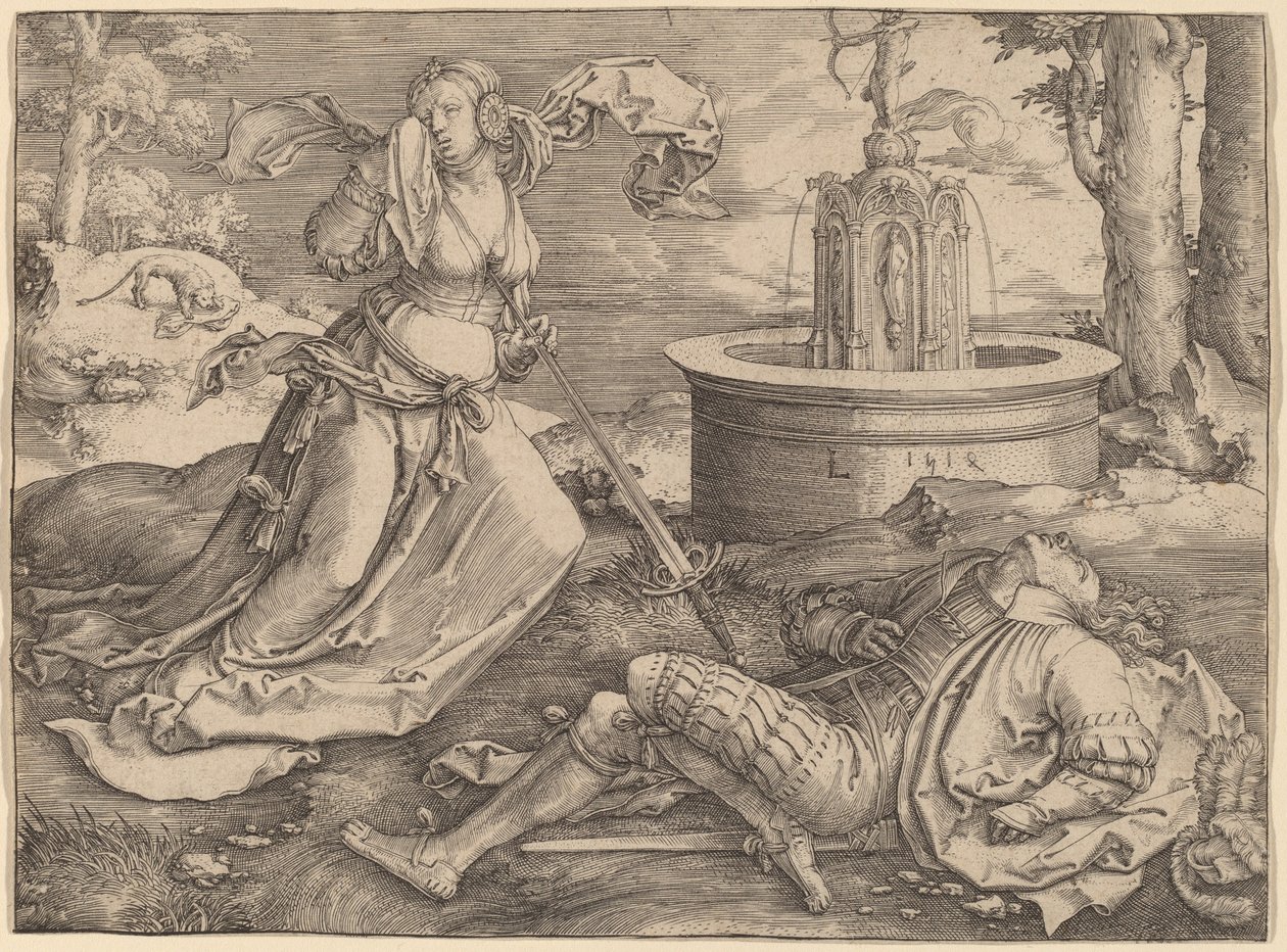 Pyramus och Thisbe av Lucas van Leyden