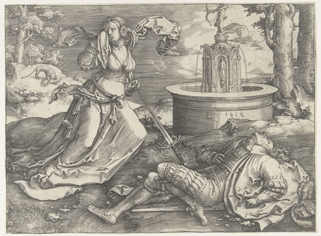 Pyramus och Thisbe av Lucas van Leyden