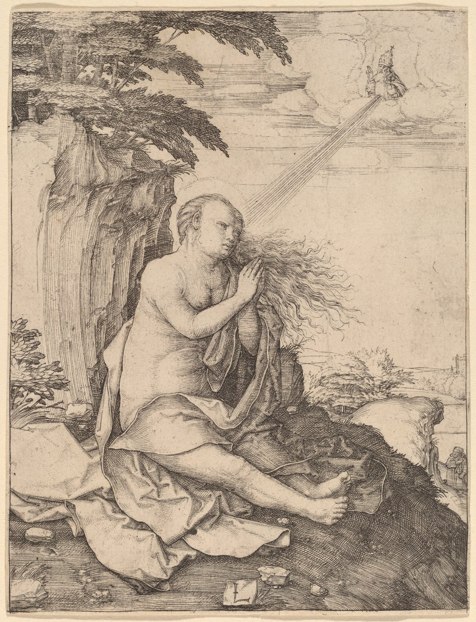Sankta Maria Magdalena i öknen av Lucas van Leyden