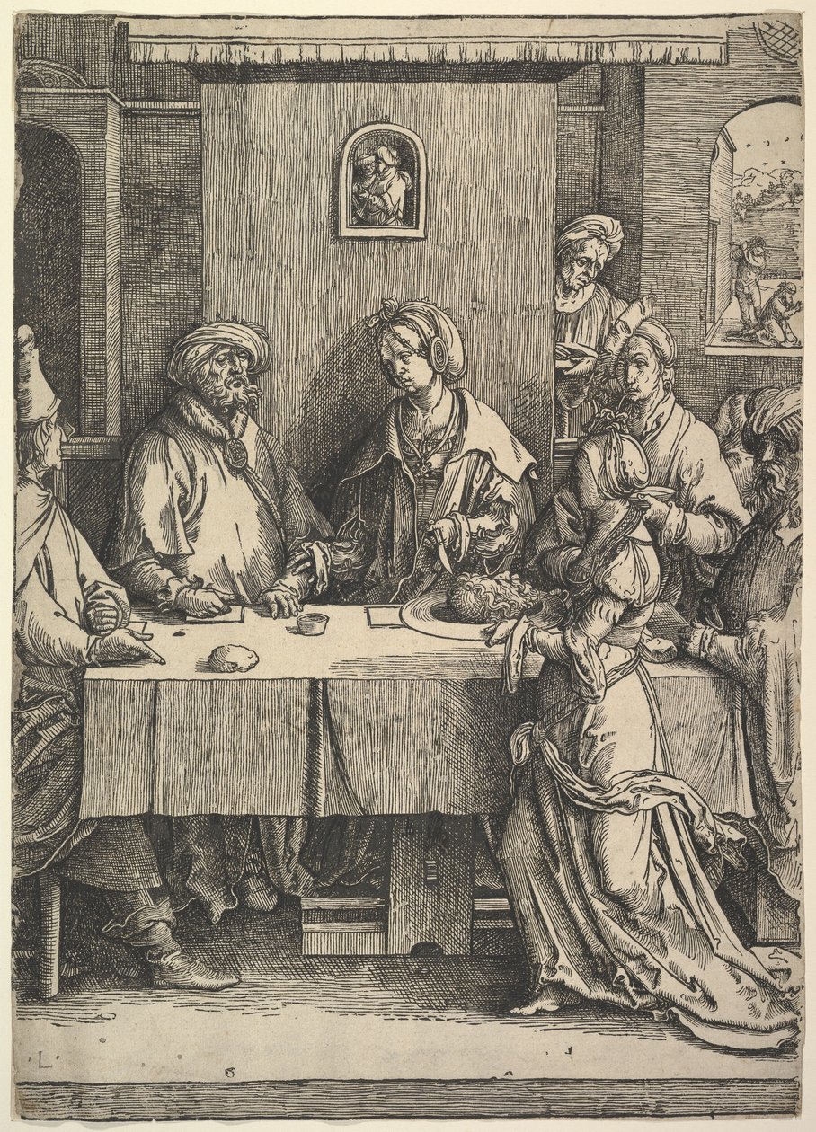 Salome med Johannes Döparens huvud, 1514. av Lucas van Leyden