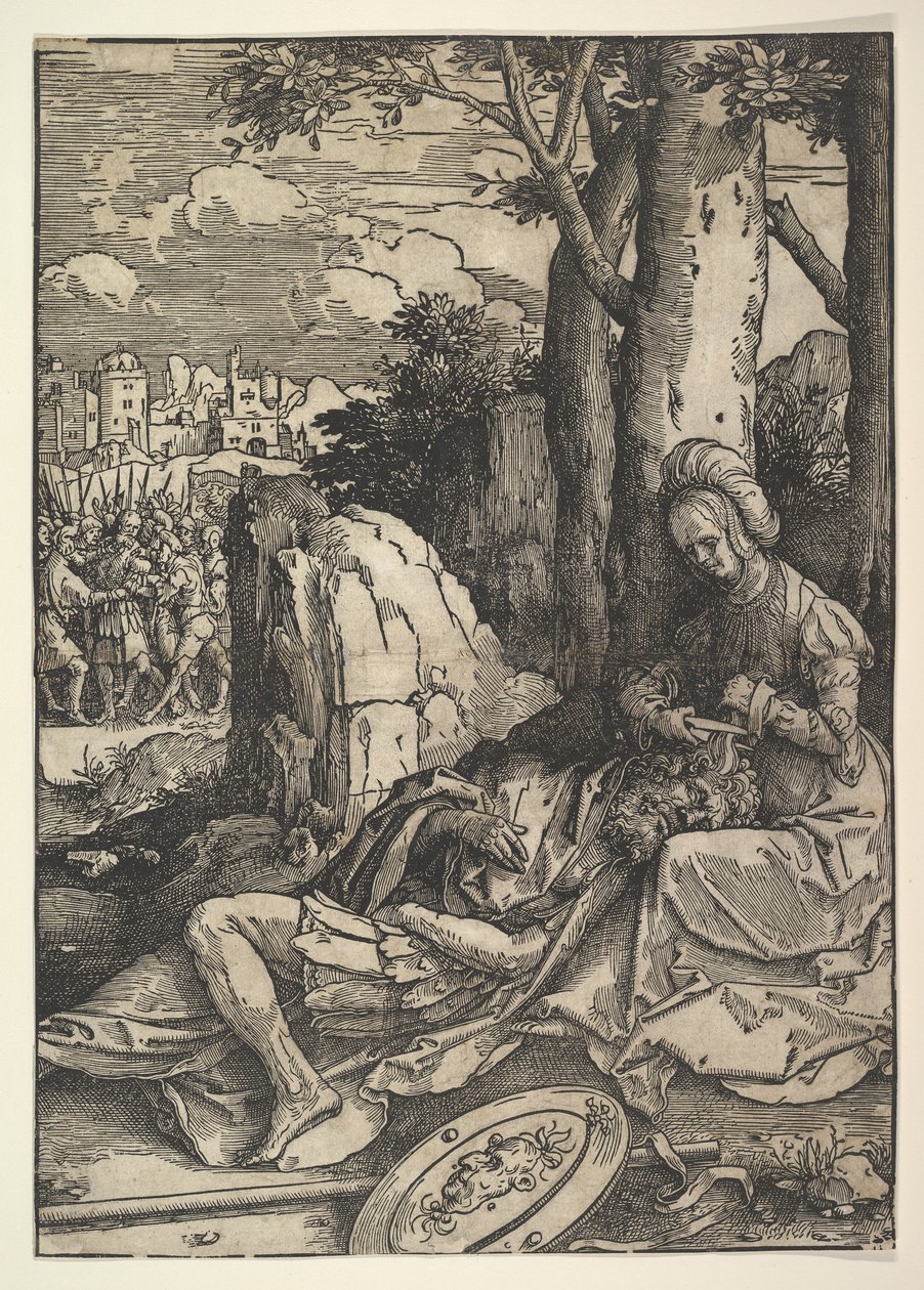 Simson och Delila, ca. 1514 . av Lucas van Leyden