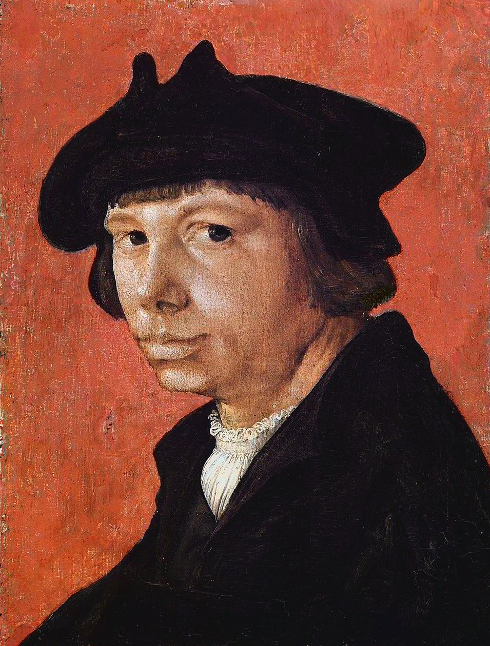 Självporträtt - Peinture de Lucas van Leyden (1489/94-1533) (Lucas de Leyde, Lucas Huighensz eller Lucas Jacobsz) - 1525-1526 - Olja på trä - 28,9x21,4 cm - Herzog Anton Ulrich Museum, Braunschweig av Lucas van Leyden