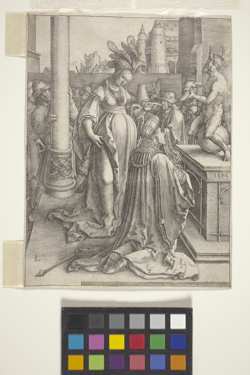 Salomos avgudadyrkan (gravyr) av Lucas van Leyden