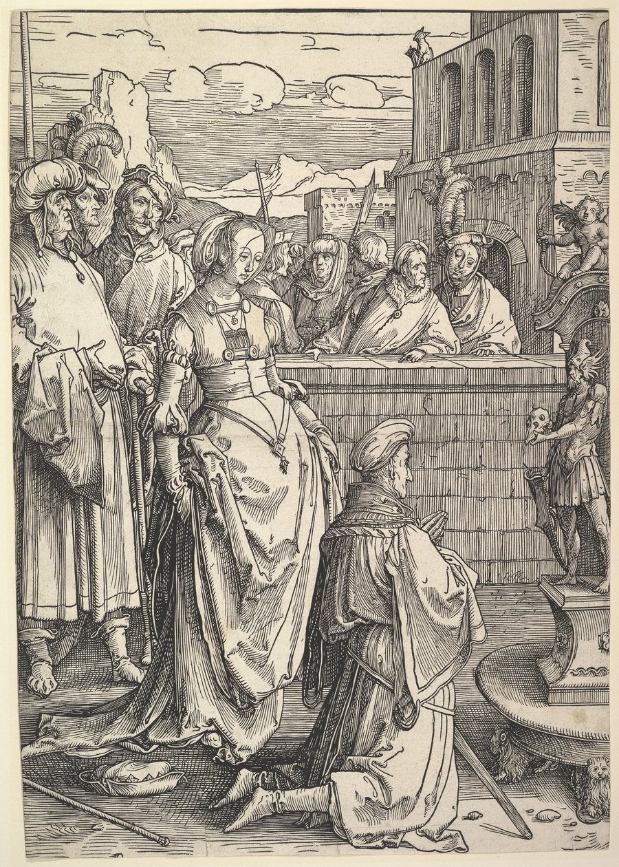 Salomo tillber en avgud av Lucas van Leyden
