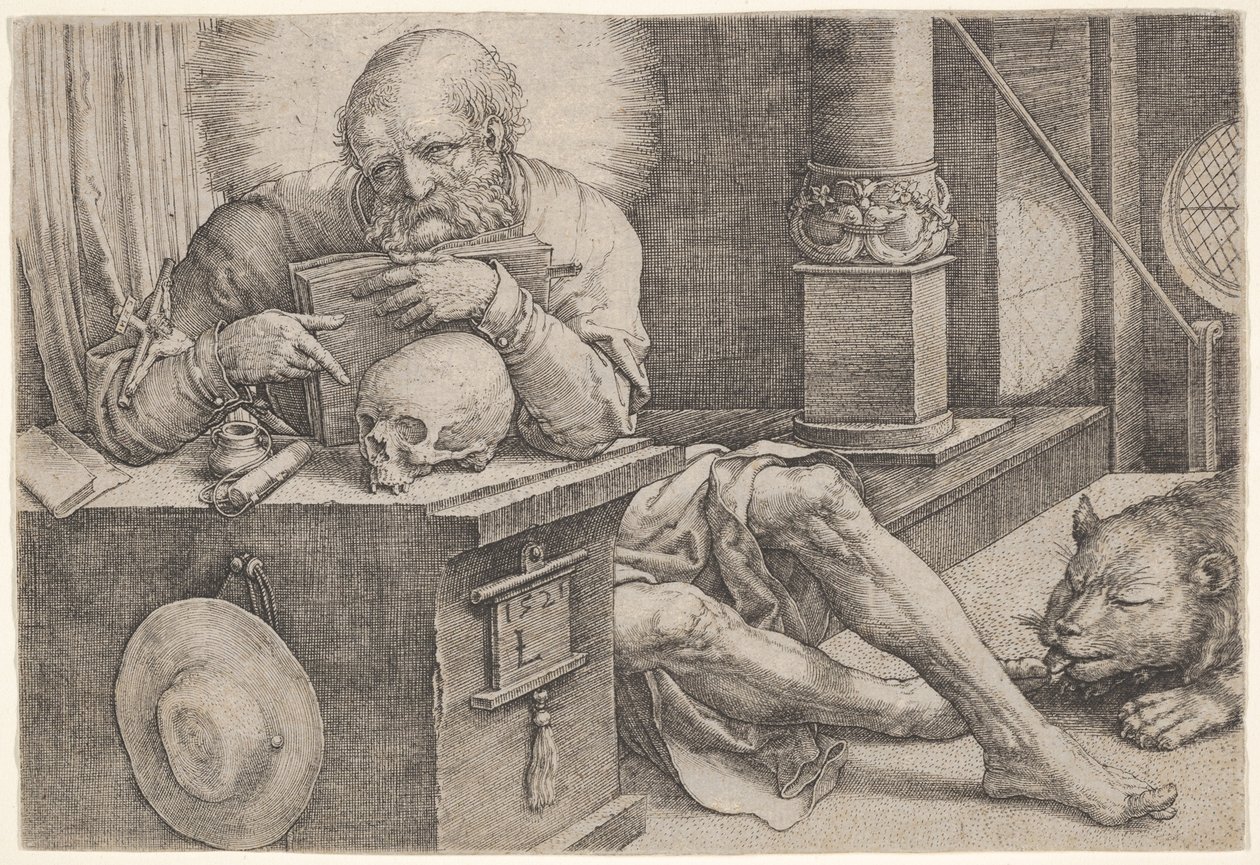 Sankt Hieronymus av Lucas van Leyden