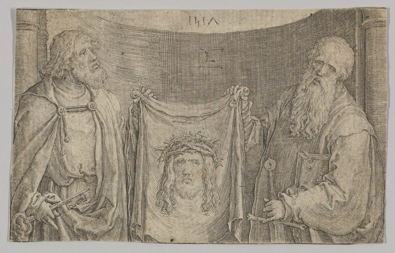 Sts. Peter och Paul med Vernicle, 1517. av Lucas van Leyden