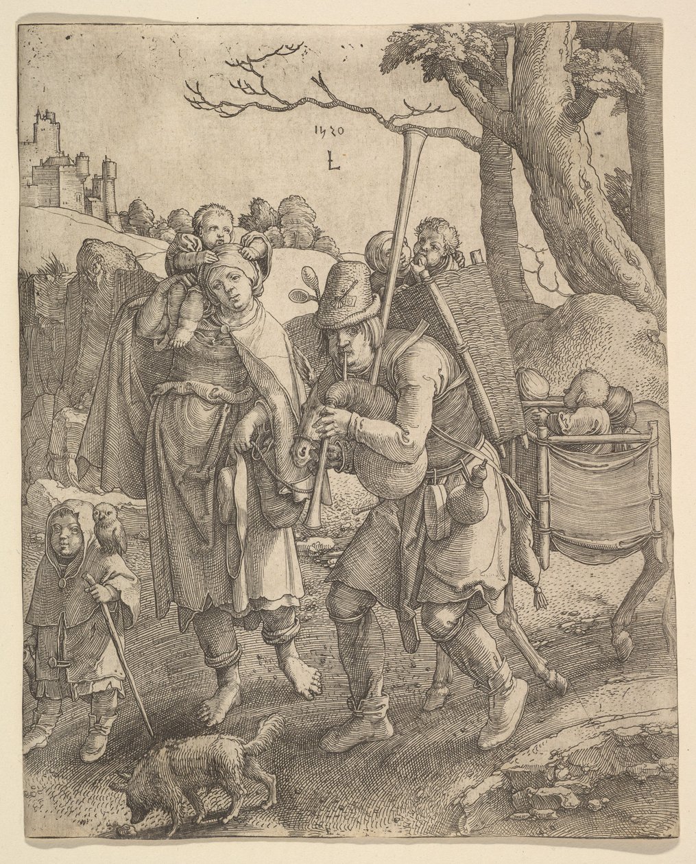 Tiggarna Eulenspiegel, 1520. av Lucas van Leyden