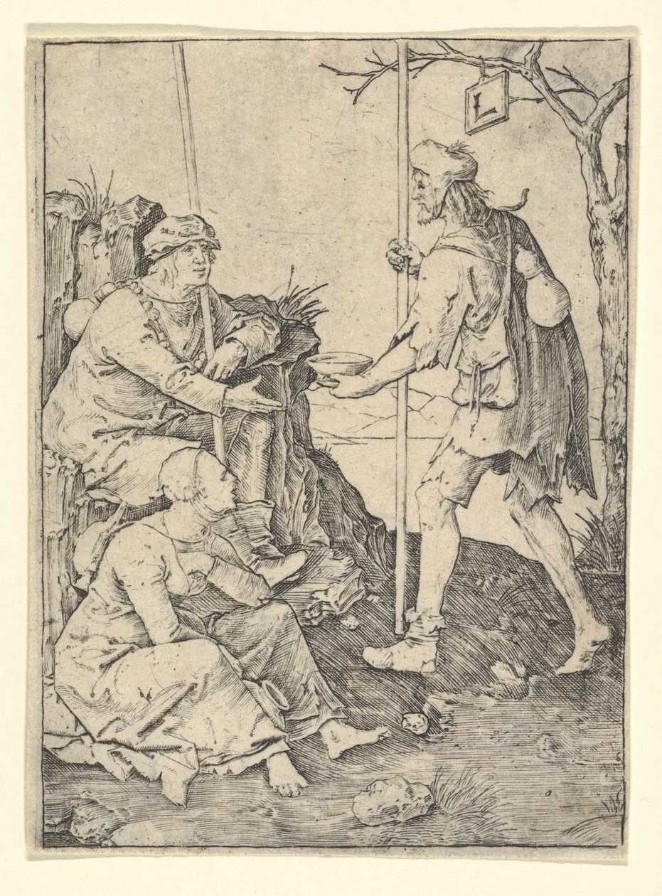 Tiggarna, ca. 1509. av Lucas van Leyden
