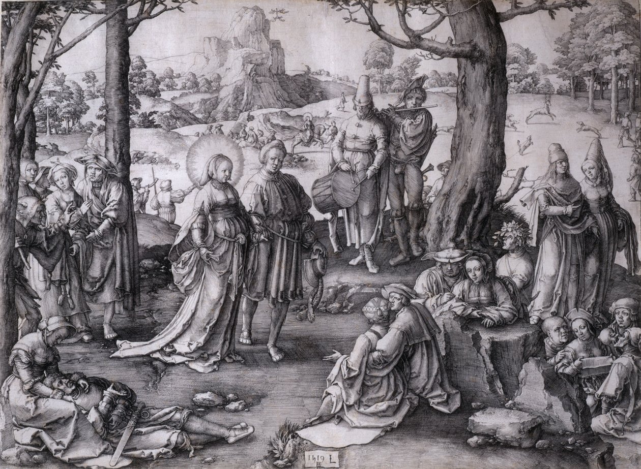 Den heliga Maria Magdalenas dans av Lucas van Leyden