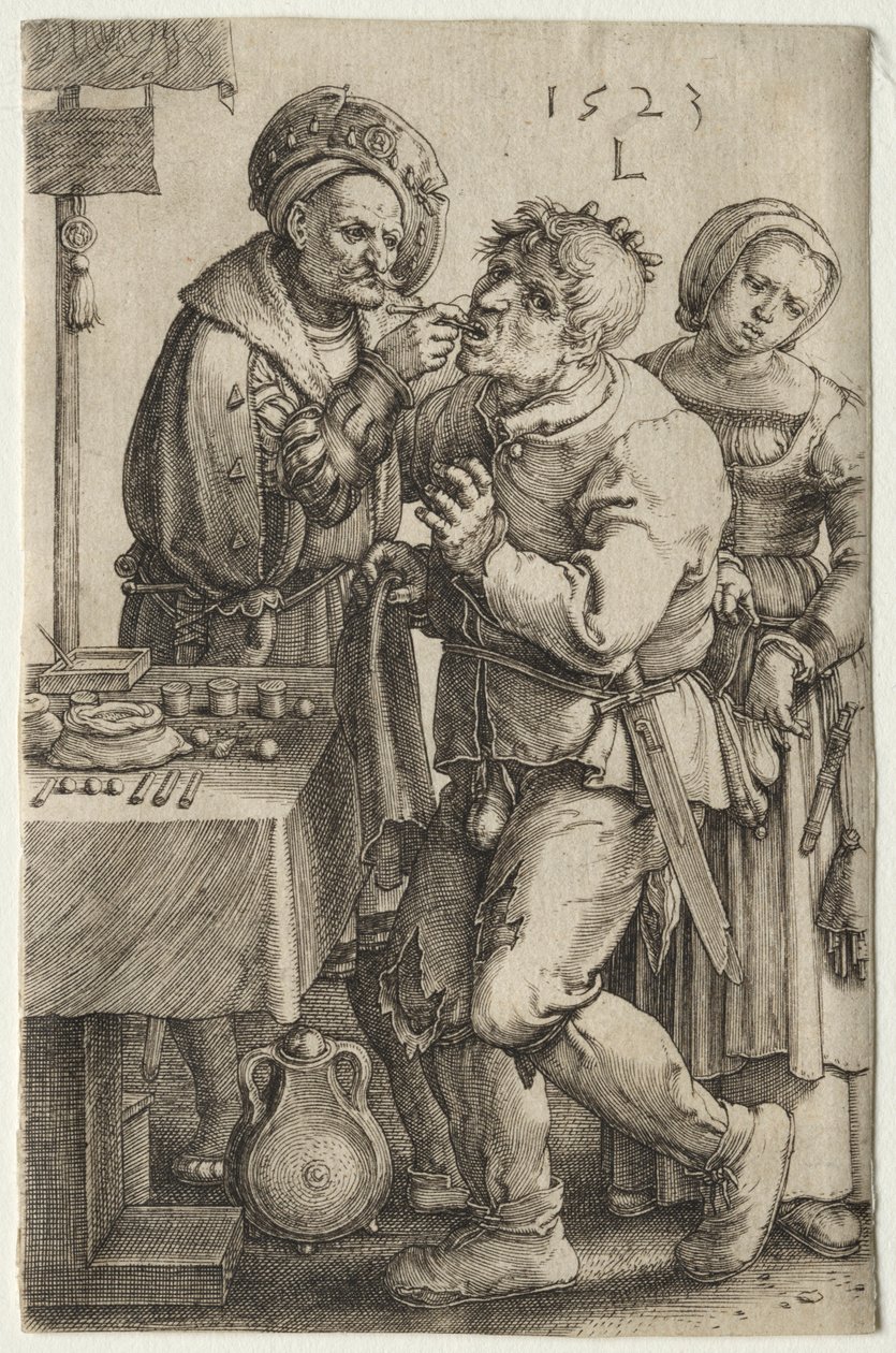 Tandläkaren, 1523. av Lucas van Leyden