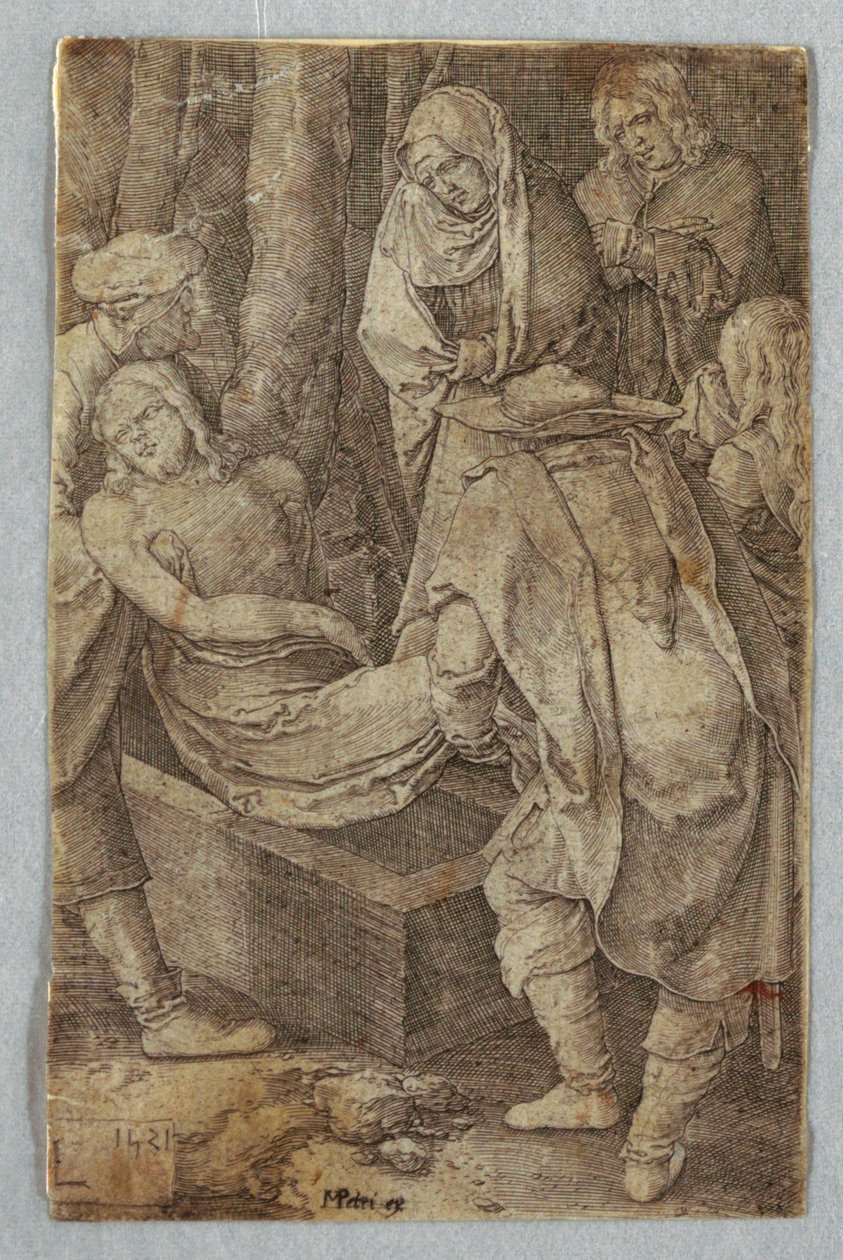 Gravläggningen, från Passionen av Lucas van Leyden
