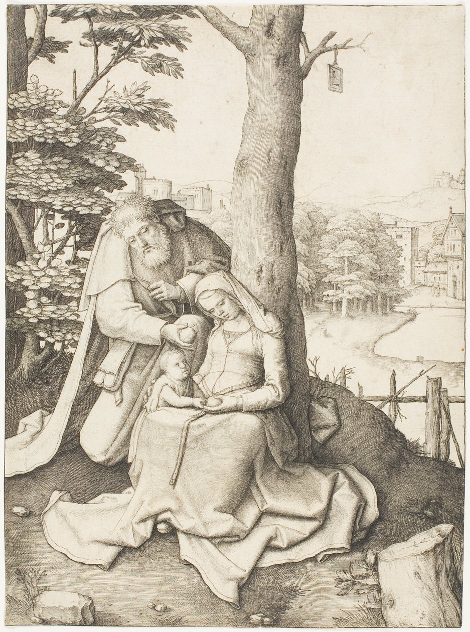 Den heliga familjen av Lucas van Leyden