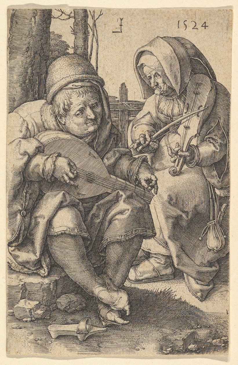 Musikerna, 1524. av Lucas van Leyden