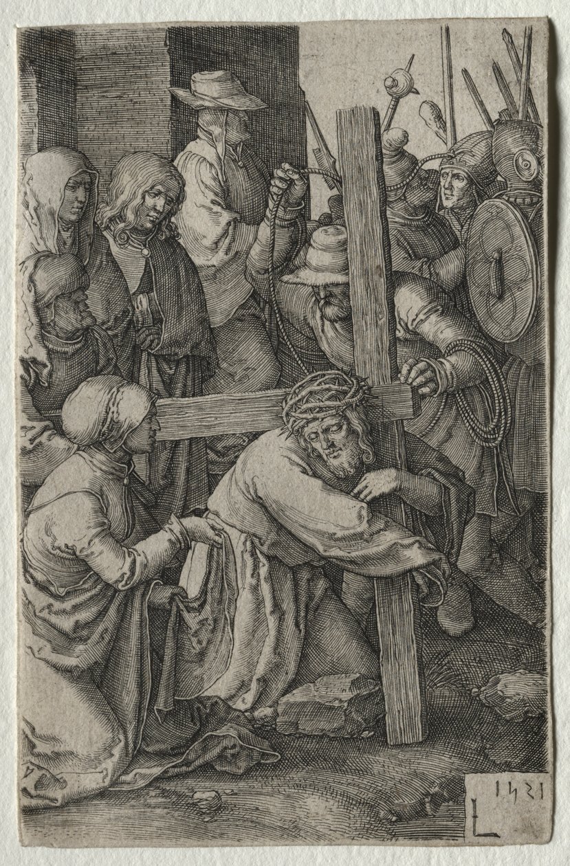 Passionen: Kristus som bär korset av Lucas van Leyden