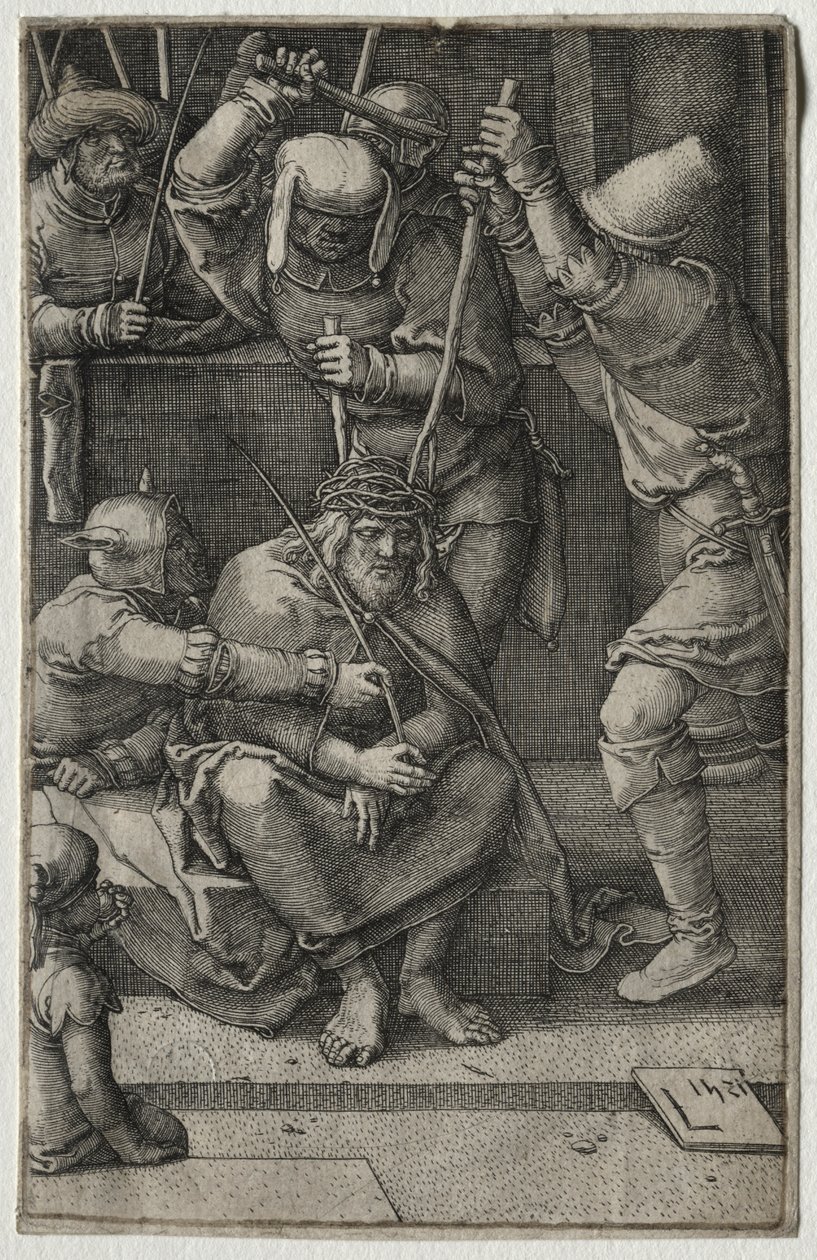 Passionen: Kristus krönt med törnar av Lucas van Leyden