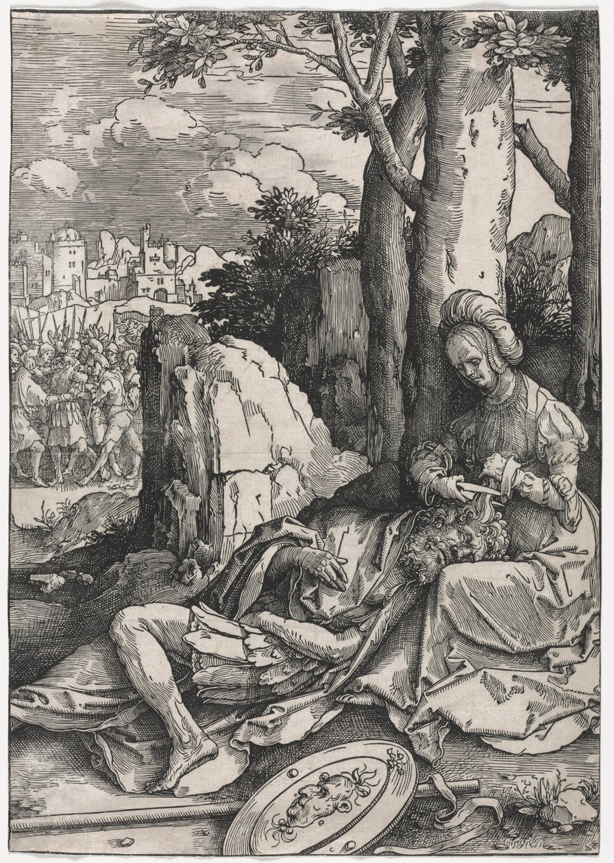 Kvinnornas makt: Simson och Delila av Lucas van Leyden