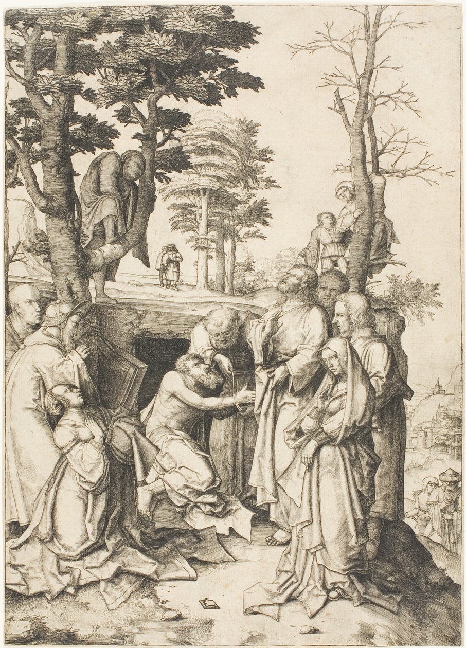 Lazarus uppståndelse av Lucas van Leyden