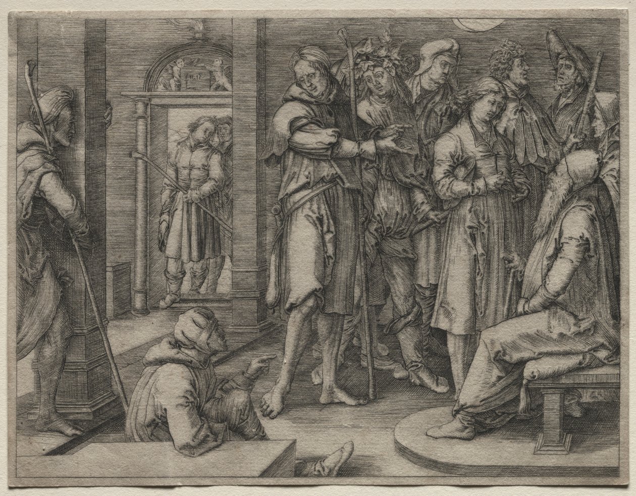 Berättelsen om Josef: Josef tolkar sin dröm för Jakob av Lucas van Leyden