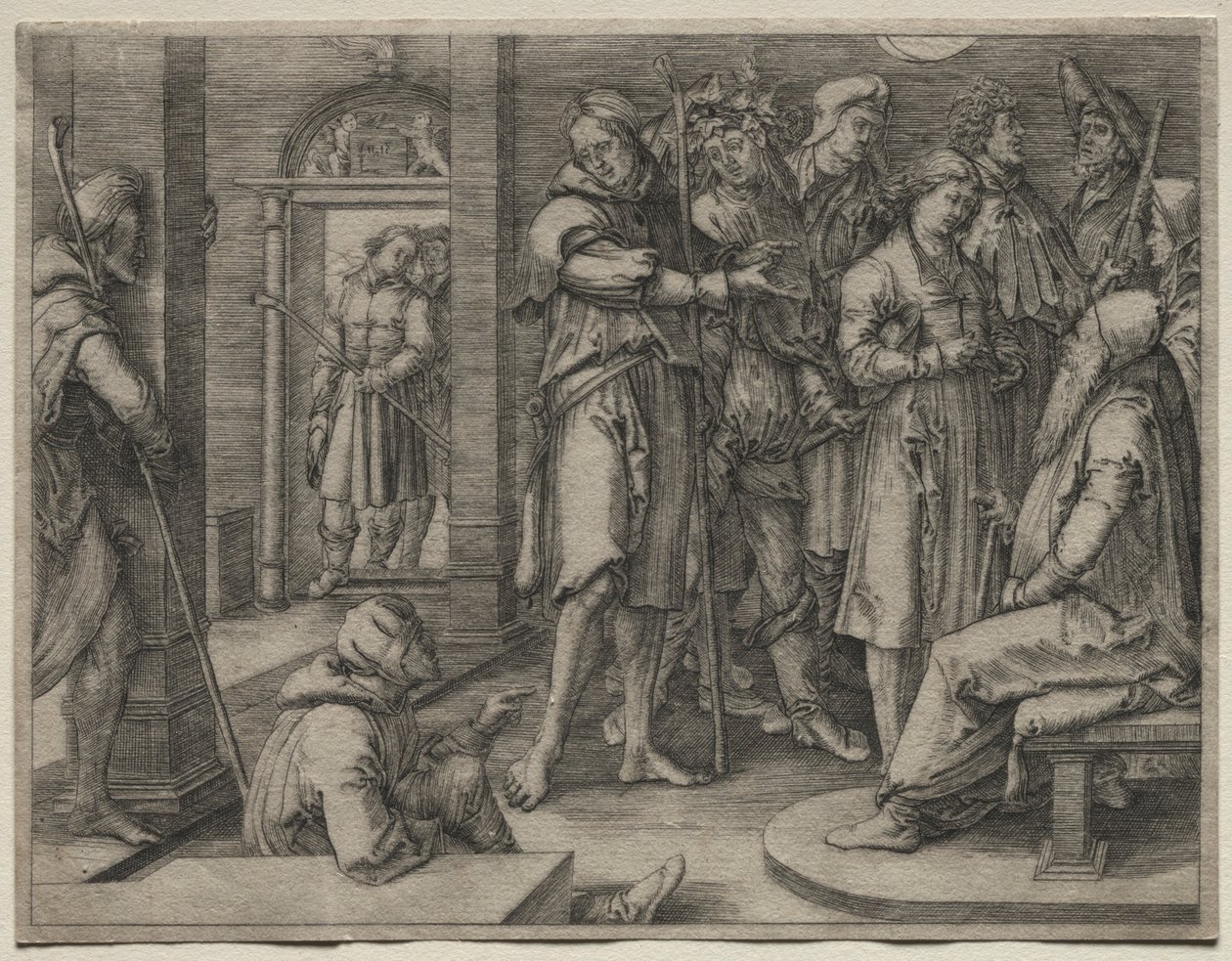 Historien om Josef: Josef tolkar sin dröm för Jakob, 1512. av Lucas van Leyden