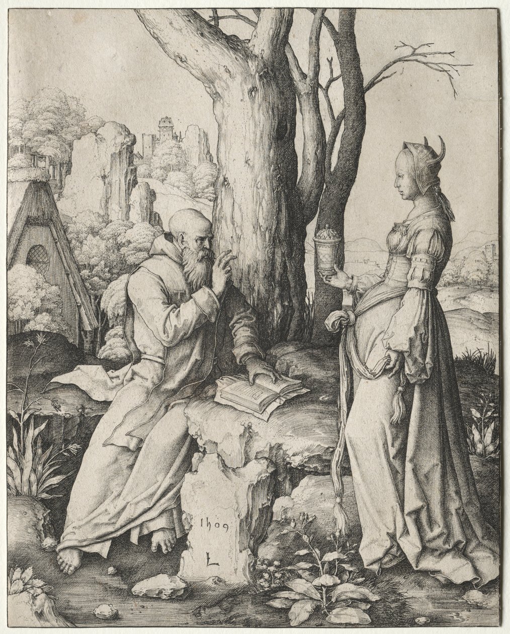 Frestelsen av Sankt Antonius av Lucas van Leyden