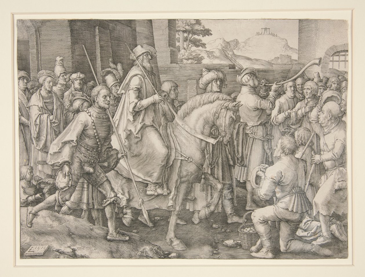 Mordokais triumf, Ester 6.11 av Lucas van Leyden