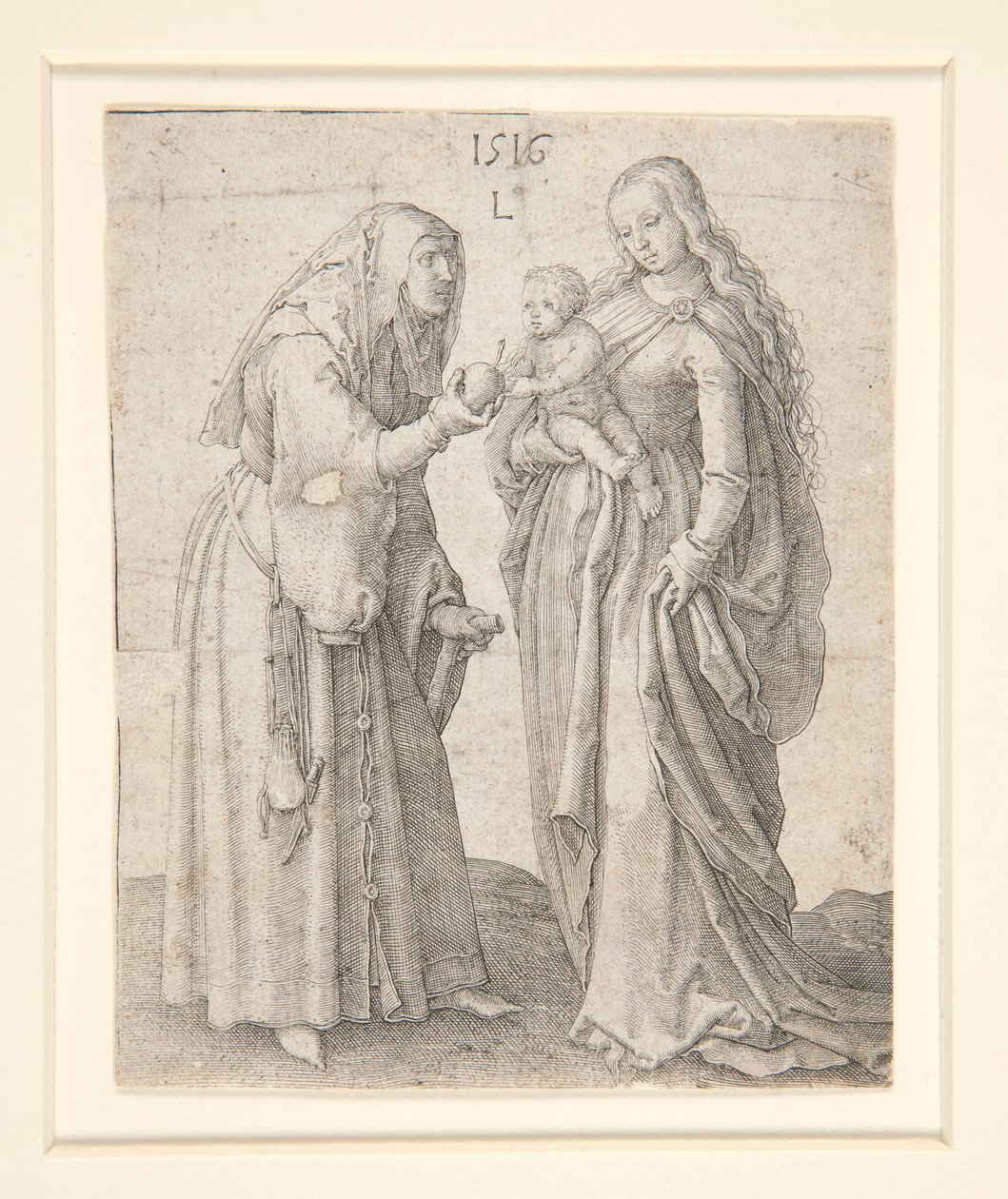 Jungfrun med barnet och St. Anne av Lucas van Leyden