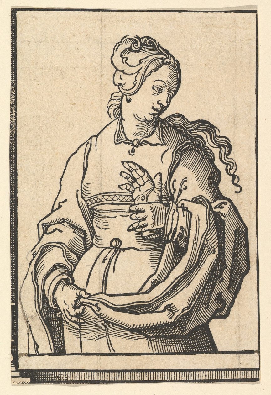 Tiburtine Sibyl, från serien Sibyll, ca. 1530. av Lucas van Leyden