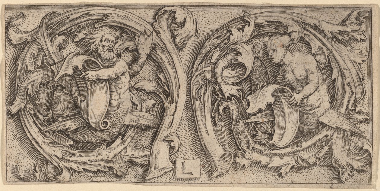 Triton och Siren i Tendrils av Lucas van Leyden