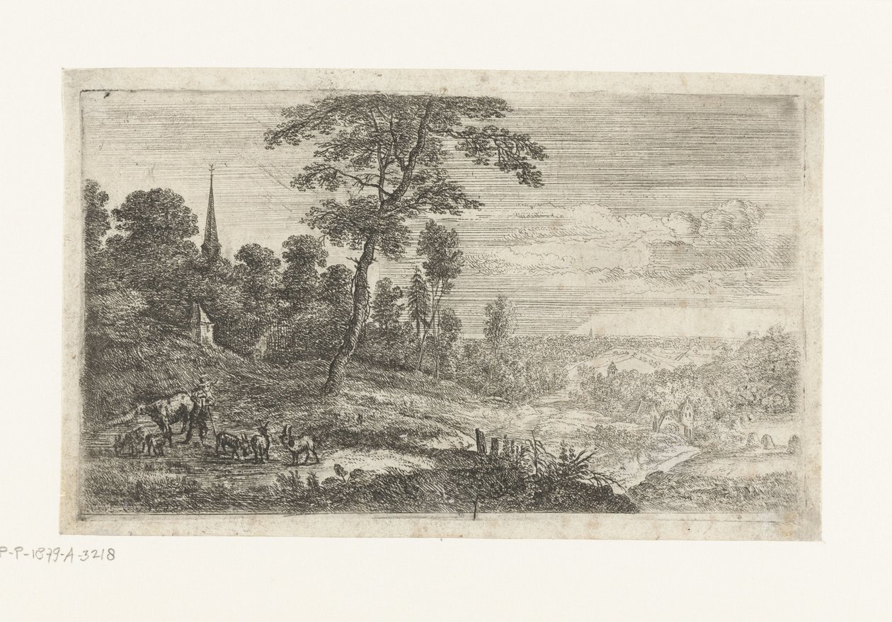 Landskap med en herde av Lucas van Uden