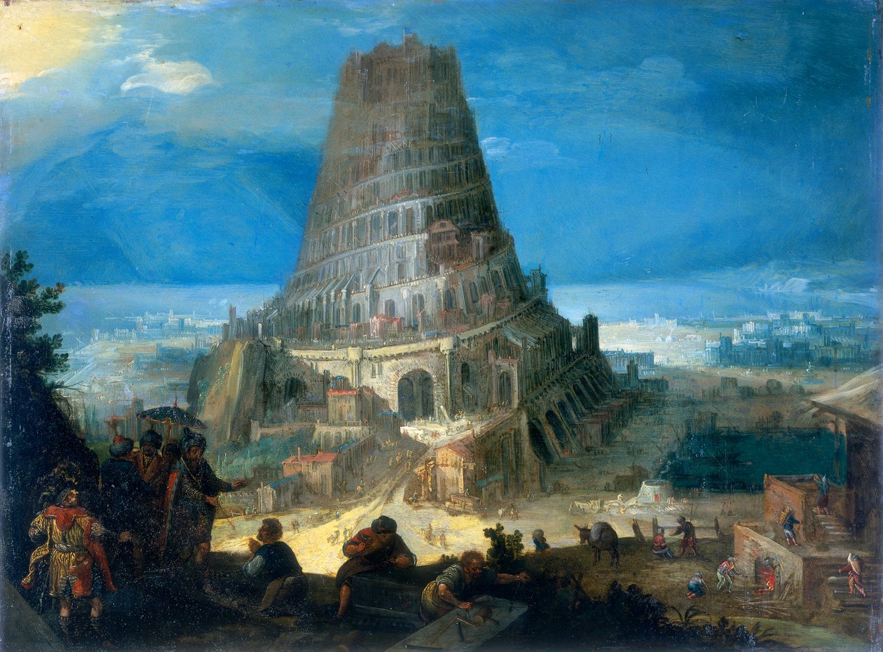 Babels torn, 1595 av Lucas van Valckenborch