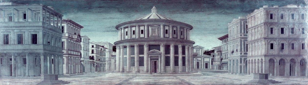 Utsikt över en idealisk stad, 1400-talet av Luciano Laurana