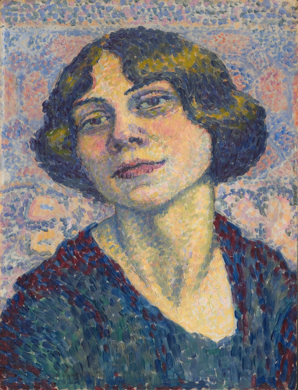 Självporträtt, ca 1905-10 (olja på panel) av Lucie Cousturier