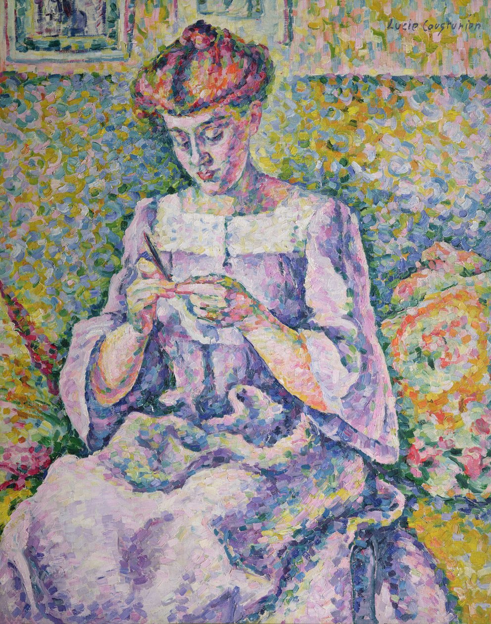 Virkar kvinna, 1908 av Lucie Cousturier