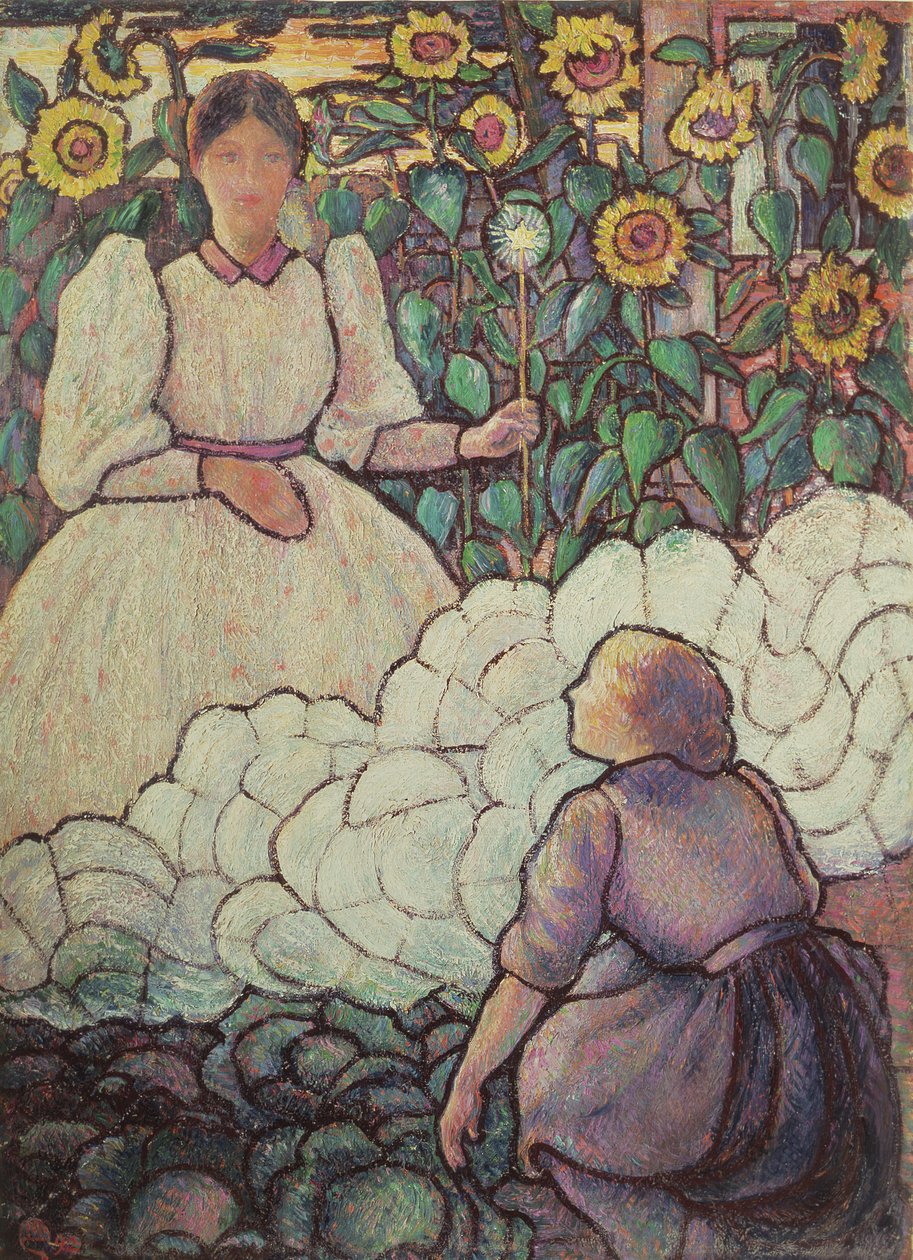 Askungen och hennes gudmor, 1892 av Lucien Pissarro