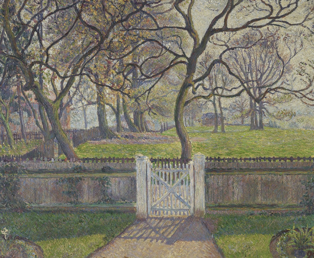 Trädgårdsporten, Epping, 1894 av Lucien Pissarro