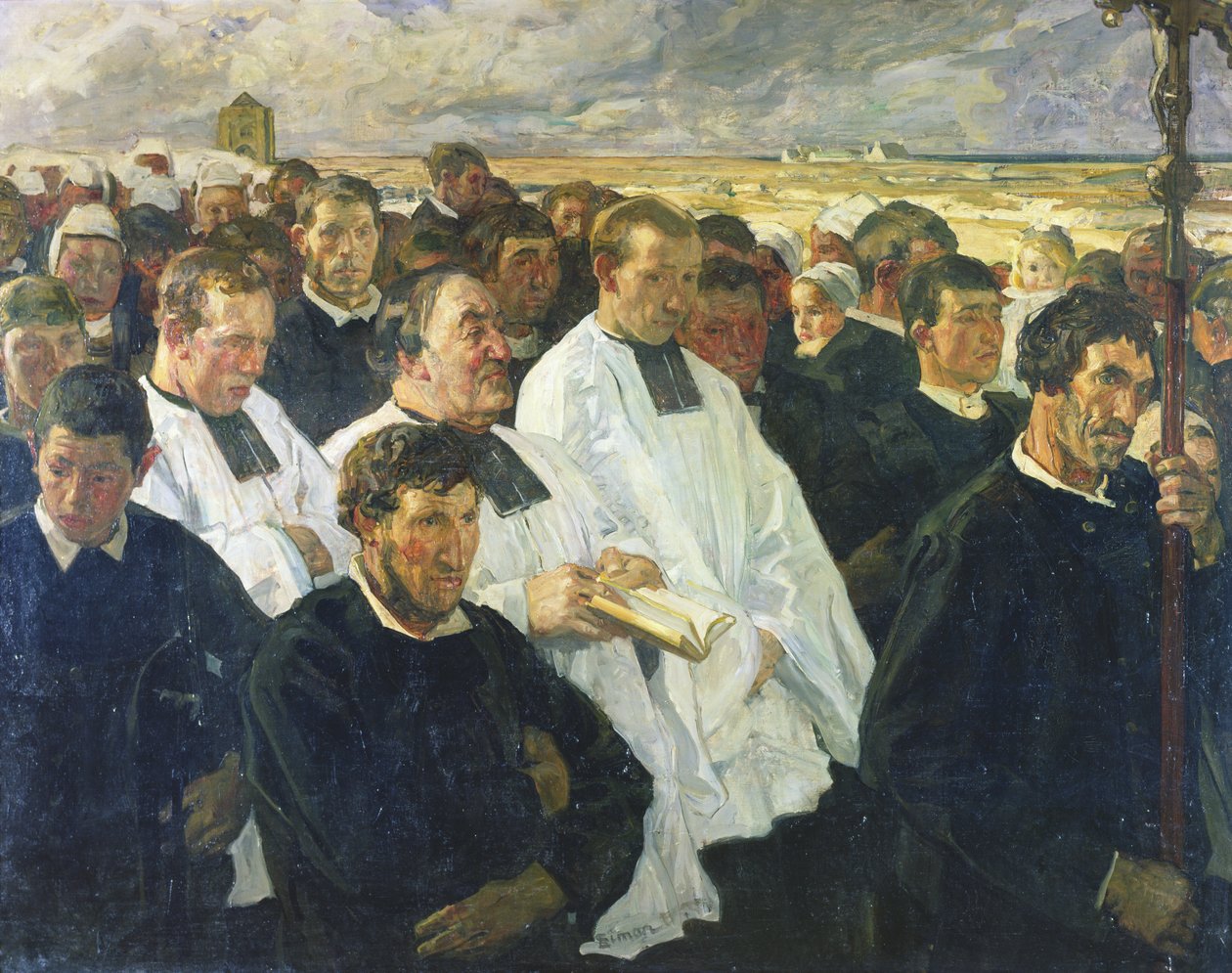 Procession till Penmarch, 1900 av Lucien Simon