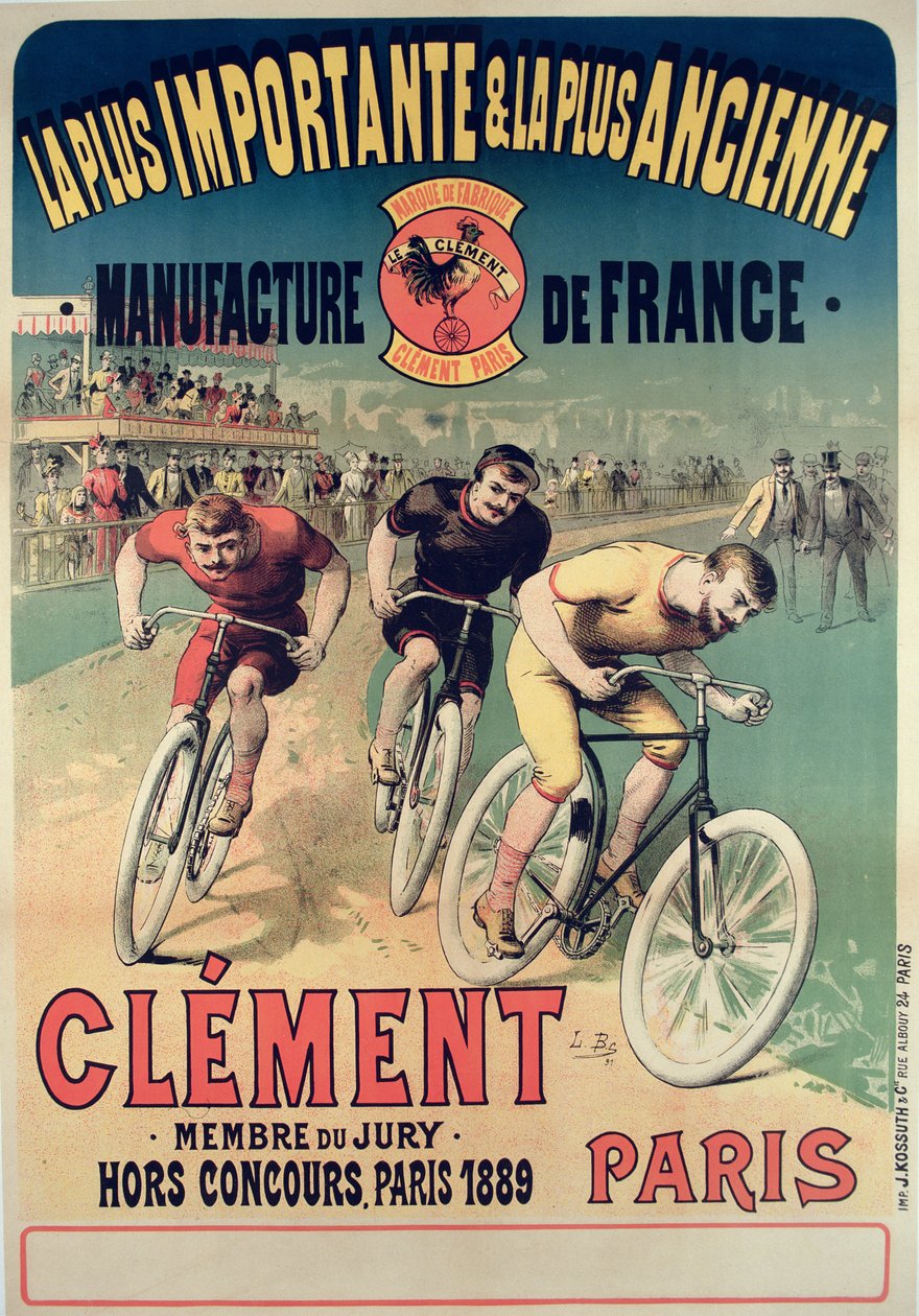 Affisch med reklam för cyklerna Clement, 1891 av Lucien Baylac