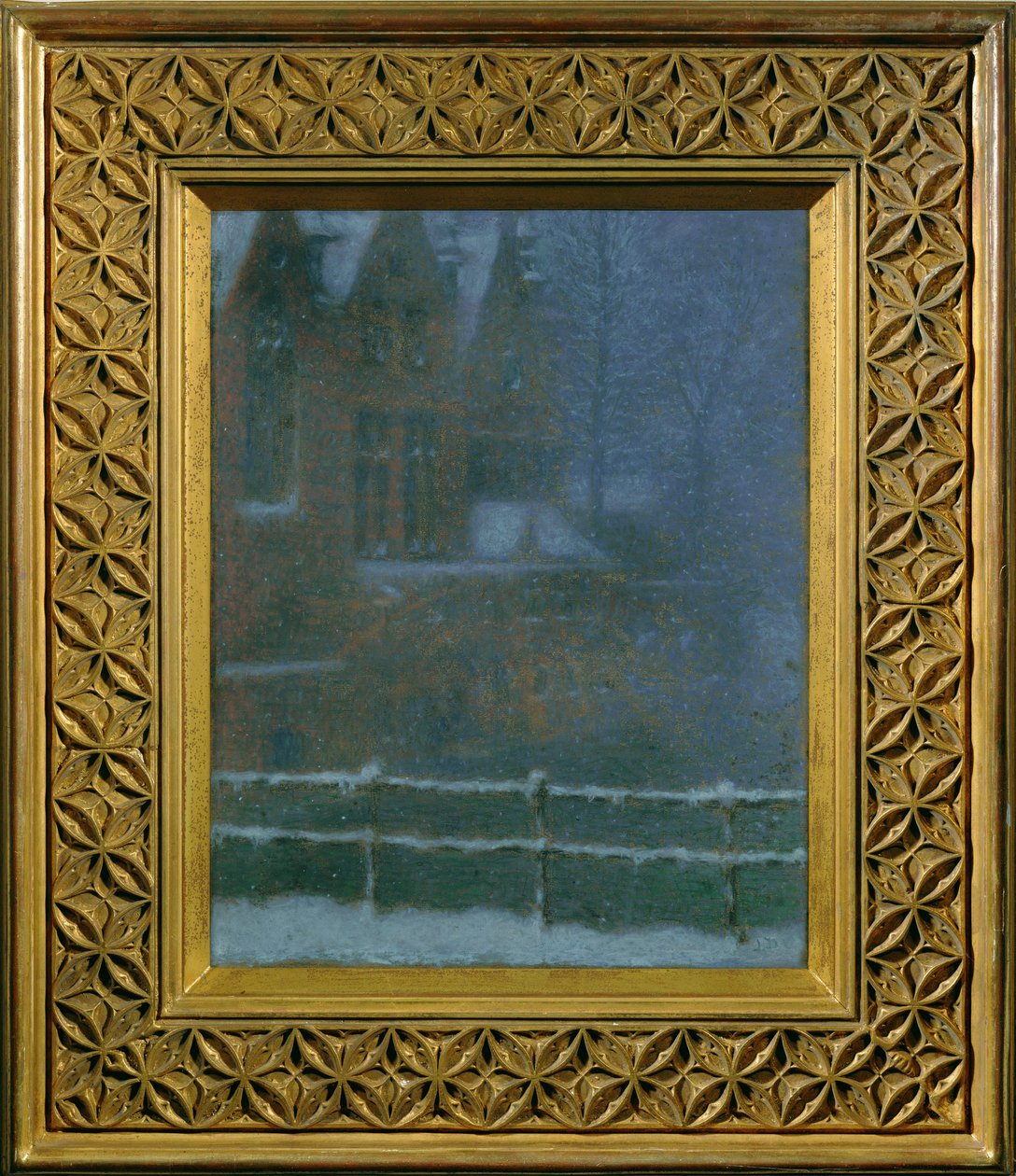 Brygge i snön av Lucien Levy-Dhurmer