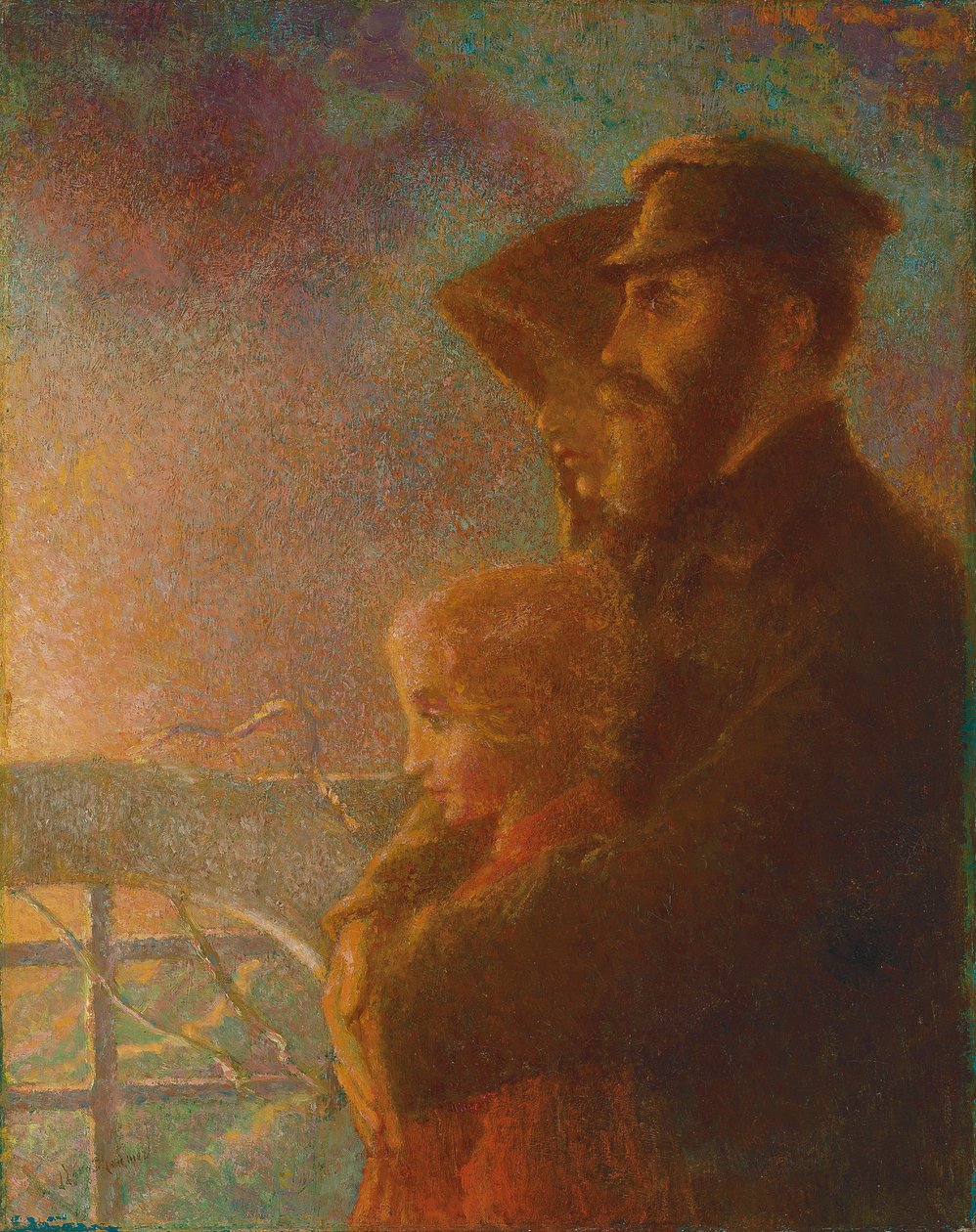 De ryska emigranterna, ca 1900 (olja på duk) av Lucien Levy Dhurmer