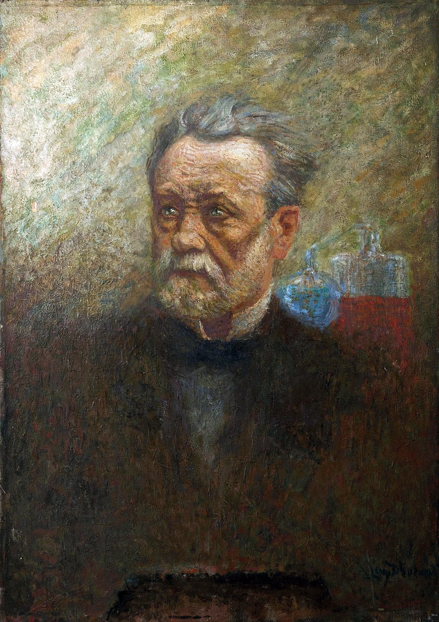Porträtt av Louis Pasteur (1822-1895) (olja på duk) av Lucien Levy Dhurmer