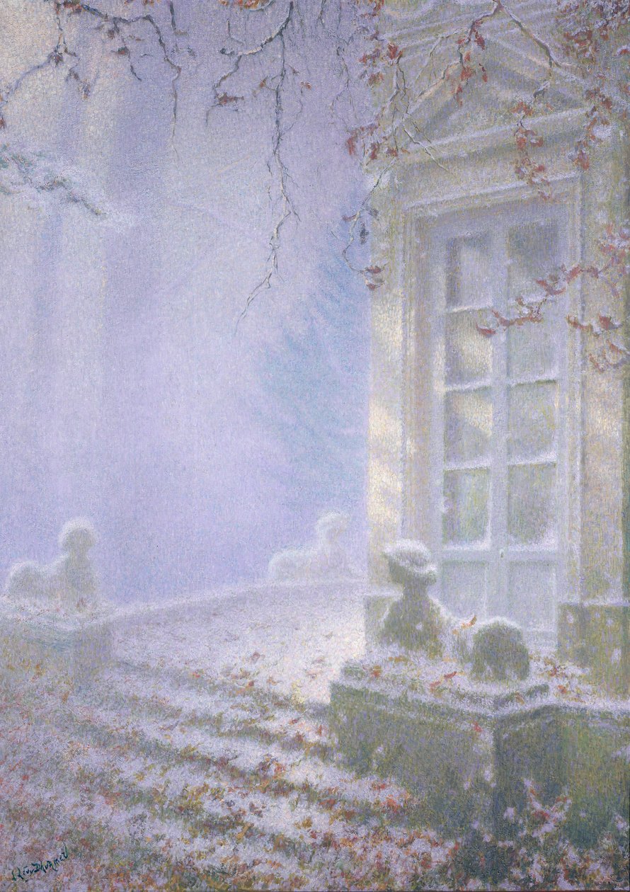 Vinter, Petit Trianon (pastell på papper) av Lucien Levy Dhurmer