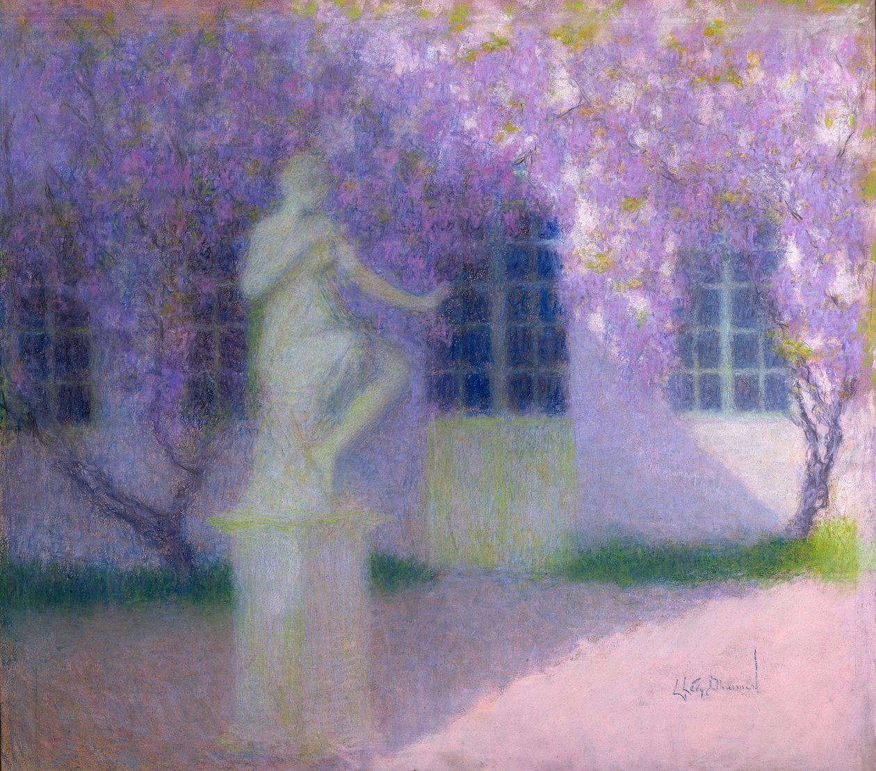 Wisteria, ca 1922 (pastell på papper) av Lucien Levy Dhurmer