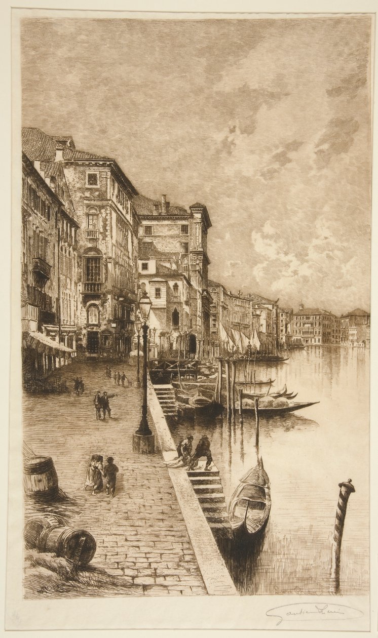 Quai, Venedig av Lucien Marcelin Gautier