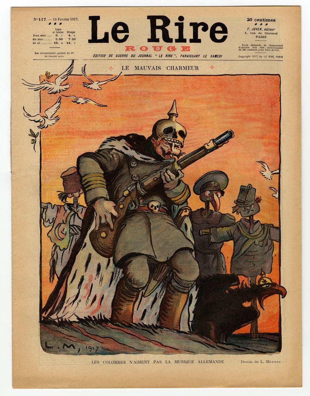 Omslag till "Le Rire rouge", Satirical in Colors av Lucien Metivet