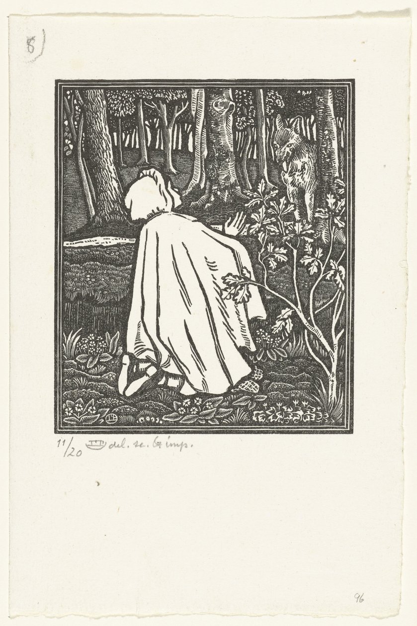 Roodkapje Lilla Rödluvan av Lucien Pissarro