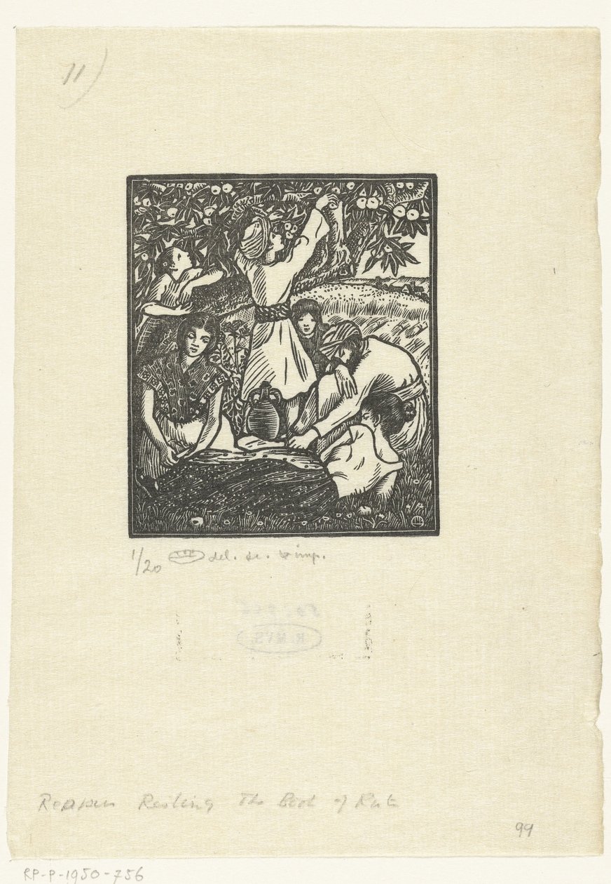 Vilande plockare av Lucien Pissarro