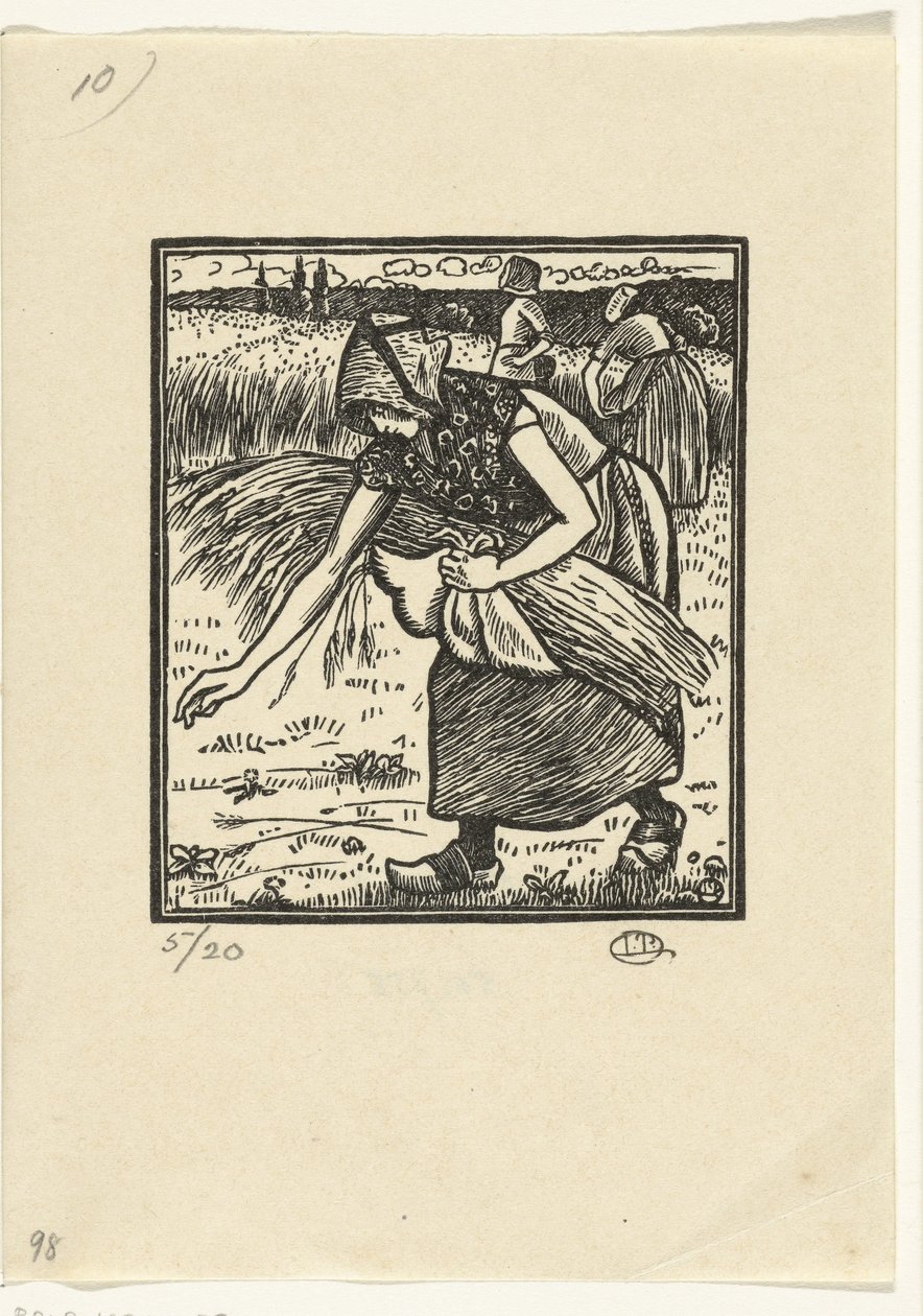 Ruth samlar på öron av Lucien Pissarro