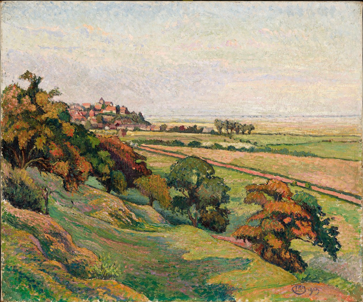 Råg från Cadborough, solnedgång av Lucien Pissarro