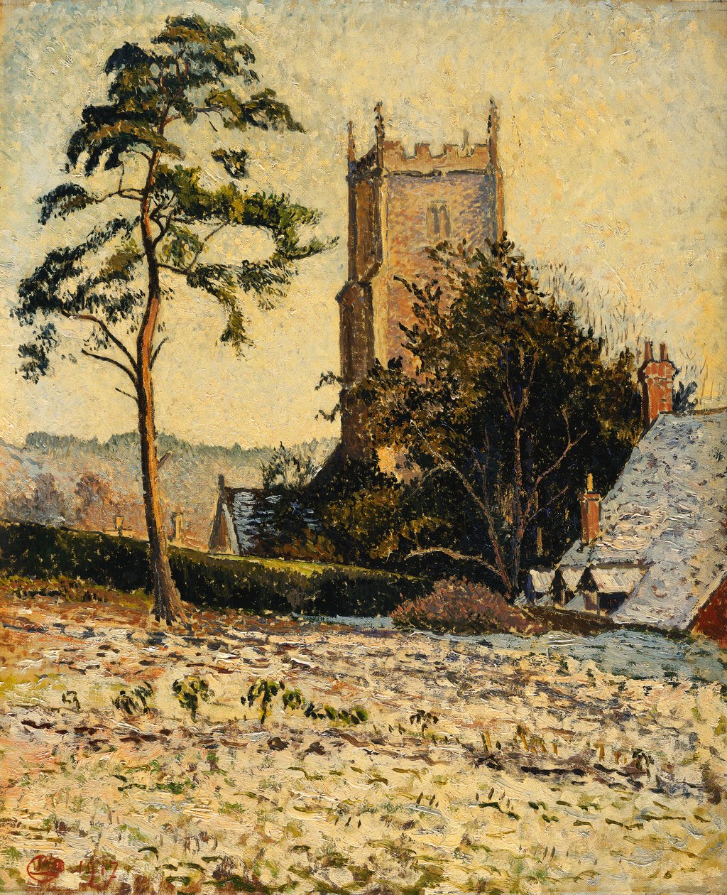 Kyrkan i East Knoyle, Thaw av Lucien Pissarro