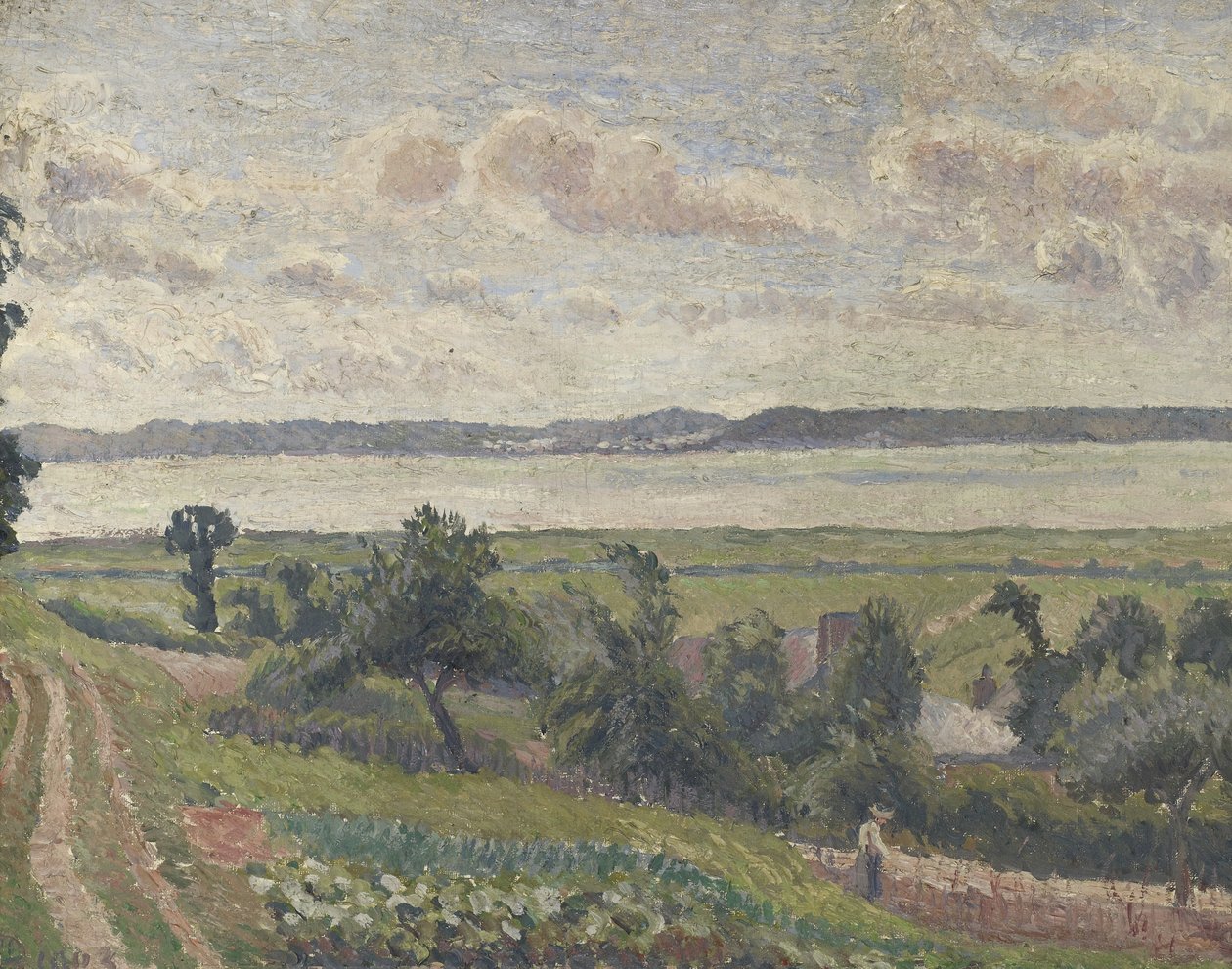 Utsikt över flodmynningen, Harfleur, 1903 av Lucien Pissarro
